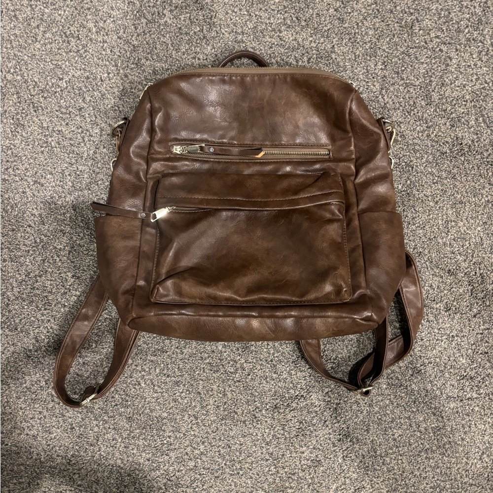 Brown Leather women’s Backpack